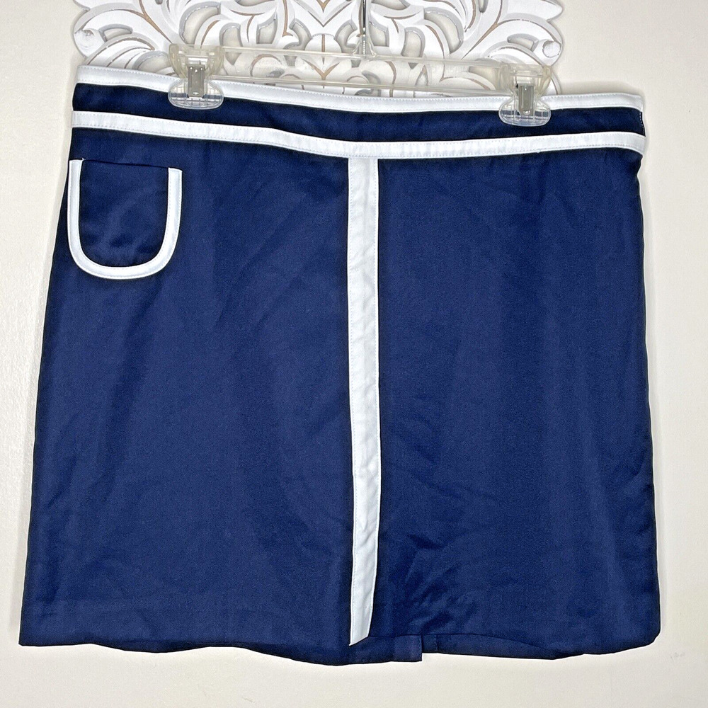 IZOD Women's 12 SKORT Shorts under Skirt Pickleball Golf Athleisure NAVY White